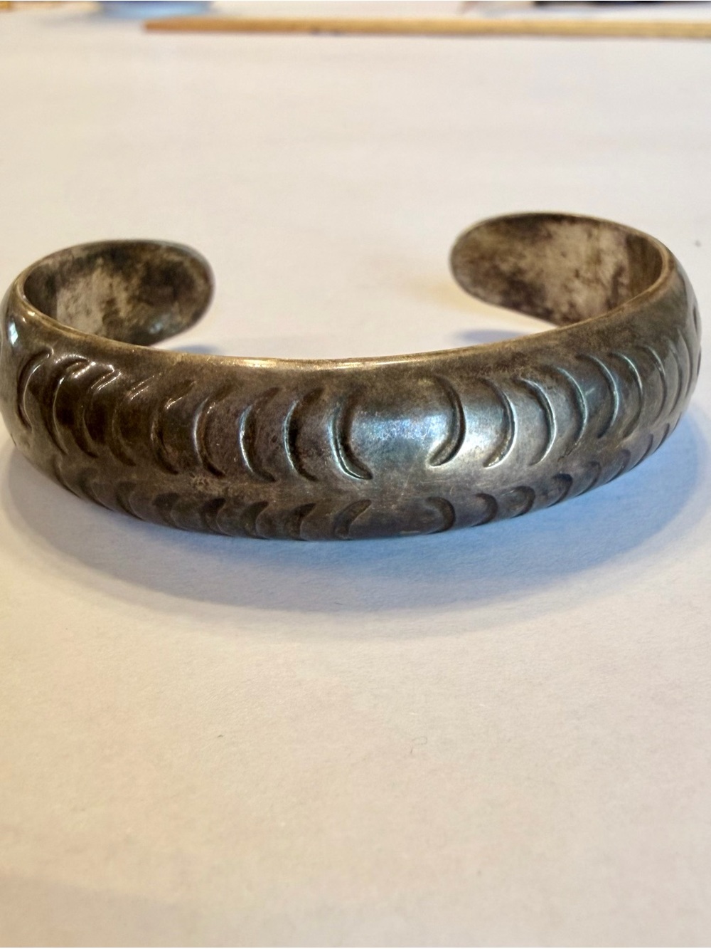 Vintage Taxco Signed Sterling Silver 925 Cuff Bracelet Mexico